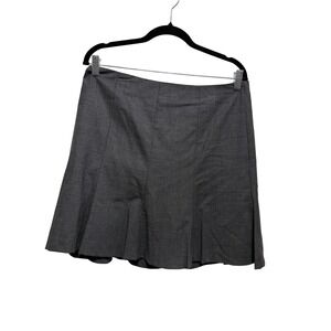 Vintage Y2K Express Grey‎ Wool Pleated Skirt 8 NWT 90s OfficeSiren Academia